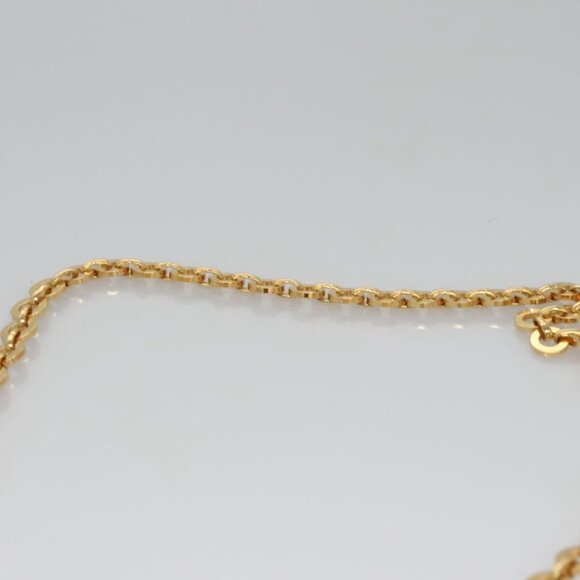 Salvatore Ferragamo Gancini Chain Shoulder Bag Leather Silver Gold Auth BD416 - Picture 8 of 14